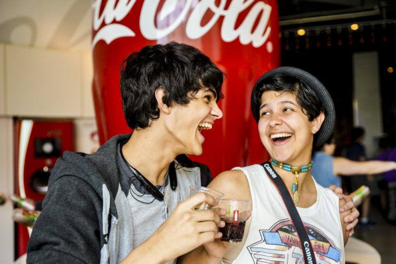 World of Coca-Cola -- 2 Friends in Taste It -- Red Bottle