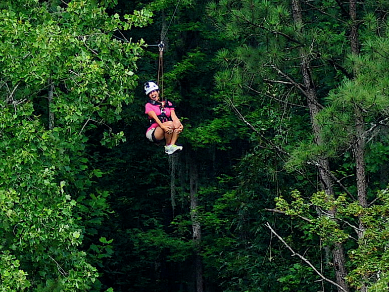 Zipl line over Riverbanks Zoo and Gardens