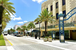 Historic Beach Street is lined with shops and restaurants along the mile-long Riverfront Esplanade, which offers views of the Intracoastal Waterway. | Photo Credit: Daytona Beach Area Convention and Visitors Bureau