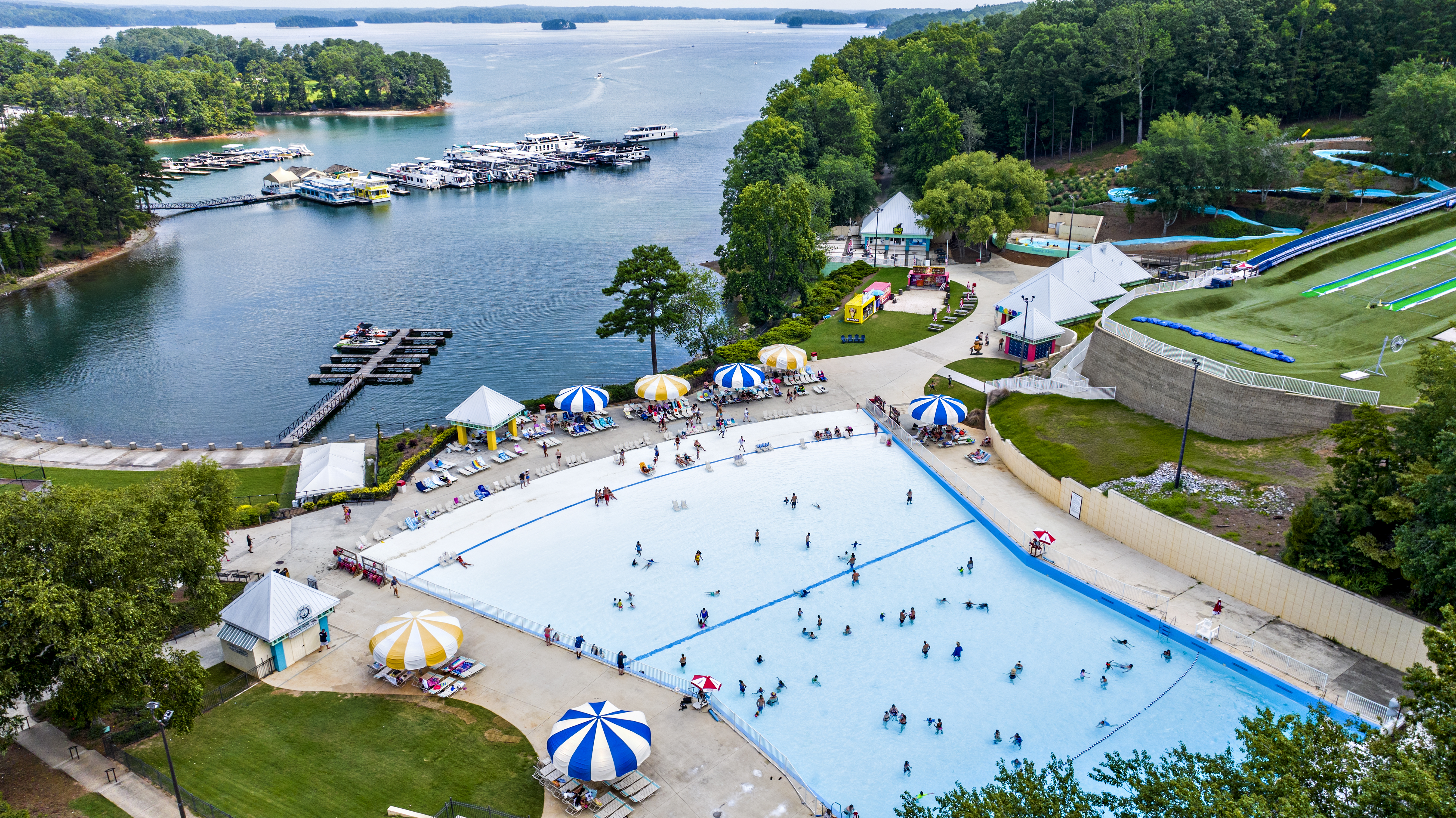 Fins Up Water Park, nestled within Margaritaville at Lanier Islands is the ultimate outdoor destination for family fun. | Photo Credit: Lake Lanier CVB