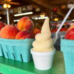 Jaemor Farms is known for its delicious peaches and homemade ice cream, including a popular peach and strawberry swirl option. | Photo Credit: Lake Lanier CVB