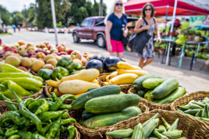 The Flowery Branch Farmers Market supports local growers and makers and is certified "Georgia Grown" featuring the best locally grown produce, plants and homemade goodies. | Photo Credit: Lake Lanier CVB