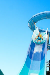 Kick back and act like a kid again at Fins Up Waterpark. | Photo Credit: Lake Lanier CVB